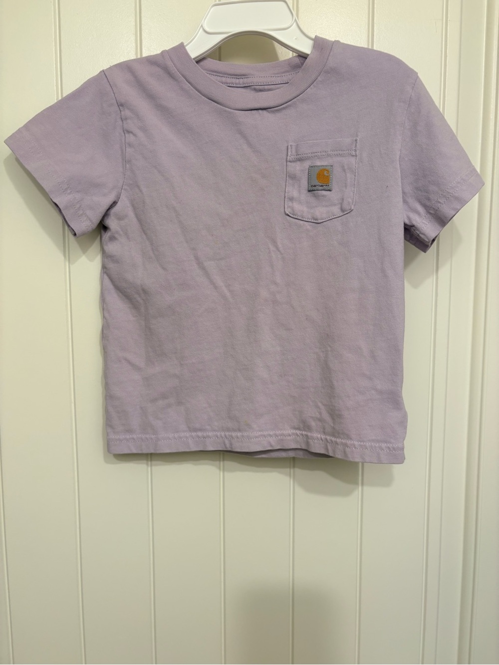 Carhartt Kids Lavender Short Sleeve Pocket Tee 100% Cotton Size 3T